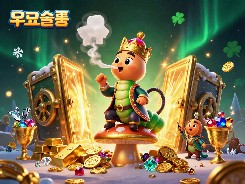 Experience the thrill of 무료슬롯 with dynamic characters and rich gaming elements illustrated in a vibrant casino scene.