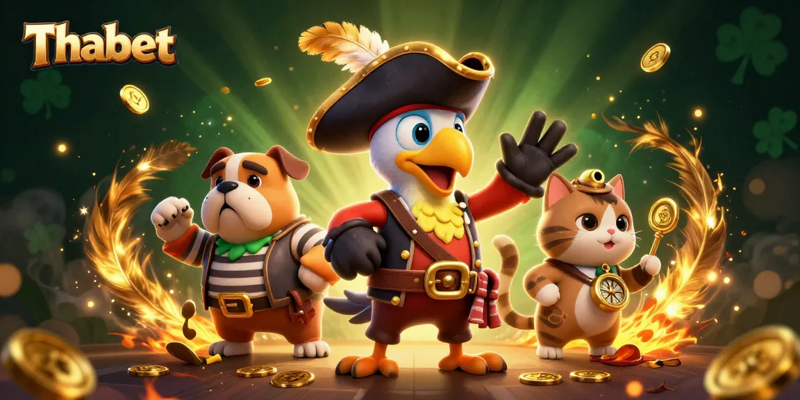 Join the Thabet gaming adventure with pirates and treasures in this vibrant casino scene!