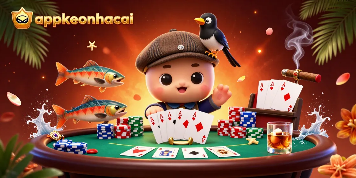 Bet on exciting moments at appkeonhacai with a playful Nessie and poker elements.