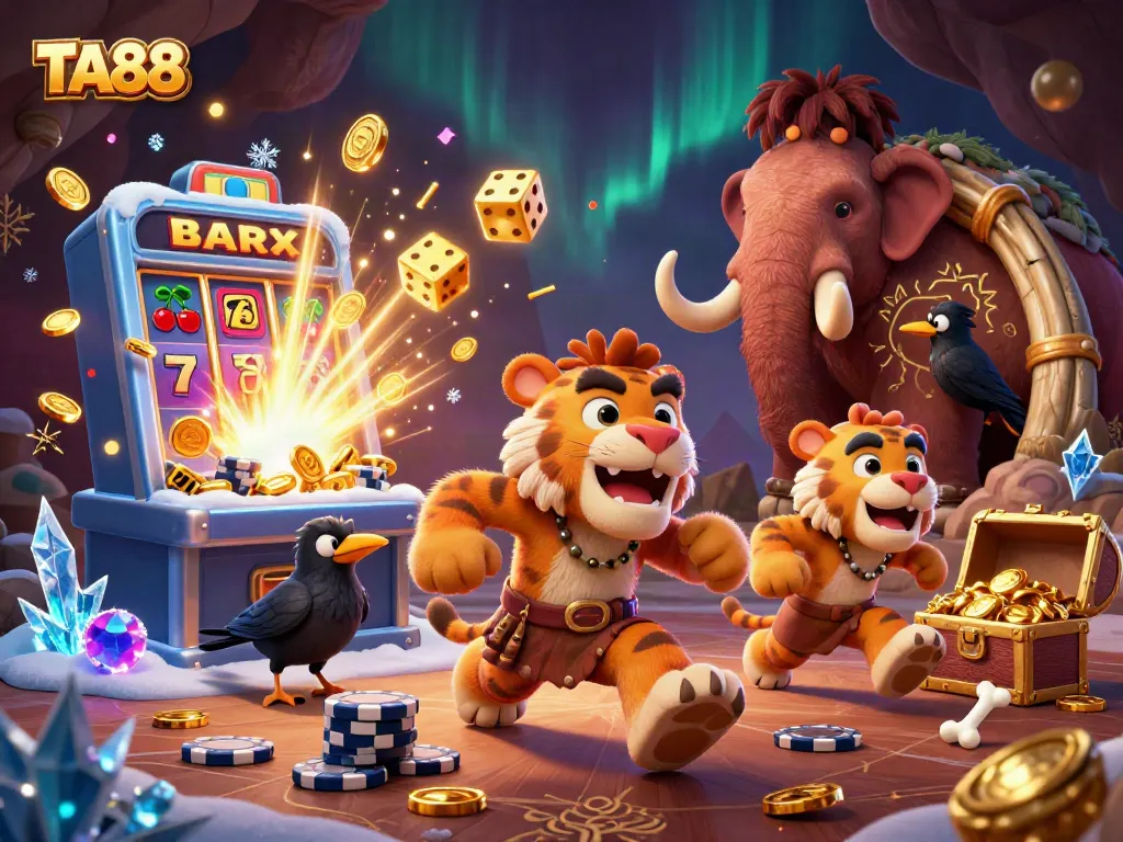 TA88 offers dynamic casino excitement with a sabertooth duo, illuminating jackpots, and vibrant game elements.