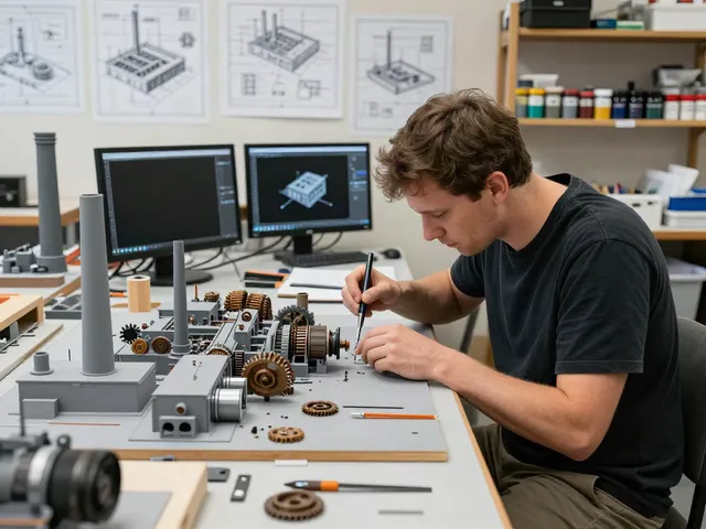 Industriemodelle von höchster Präzision im Modellbau-Werkstatt mit handgefertigten Details.