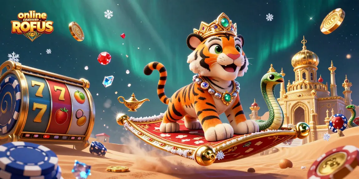 Experience the thrill of an online casino uden ROFUS with vibrant characters and dynamic gaming elements.