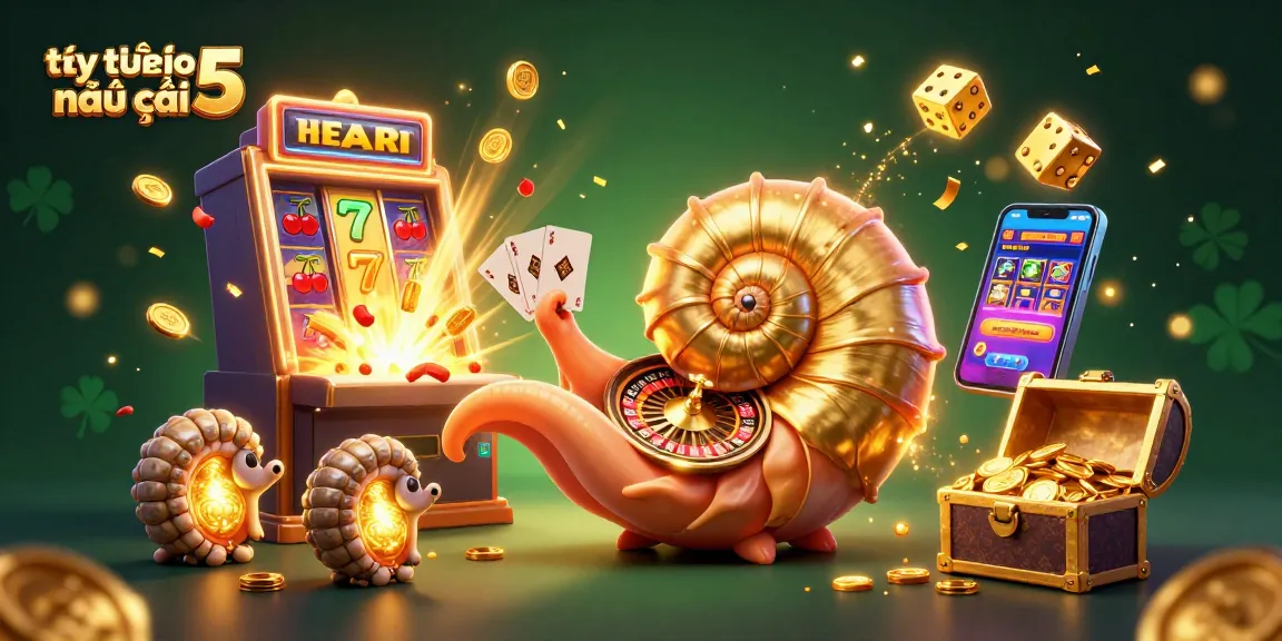 Engage with tỷ lệ kèo nhà cái 5 through a vibrant 3D casino scene featuring a nautilus roulette wheel.