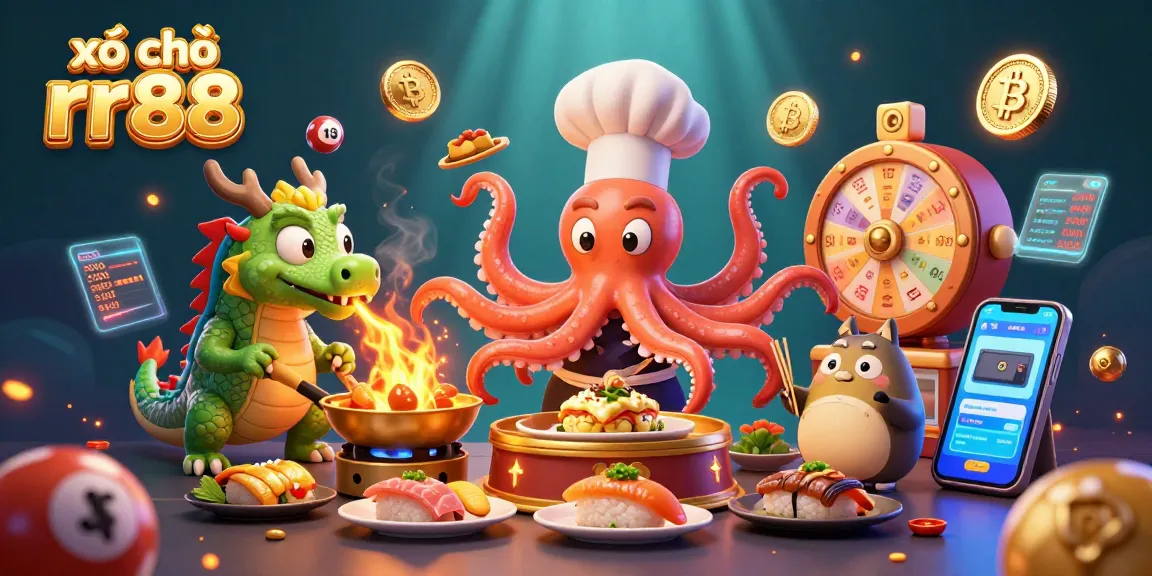 Engage in exciting xổ số rr88 with a vibrant lottery-themed illustration featuring dynamic characters and glowing crypto elements.