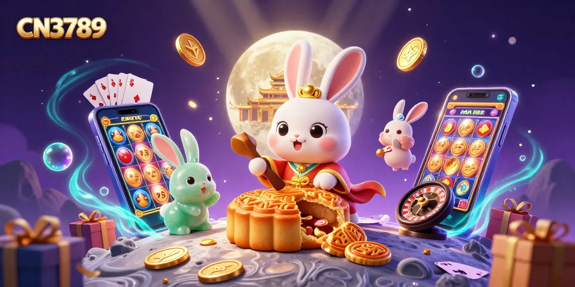 Play exciting games with CN3789 at a vibrant casino featuring a moon-themed scene.