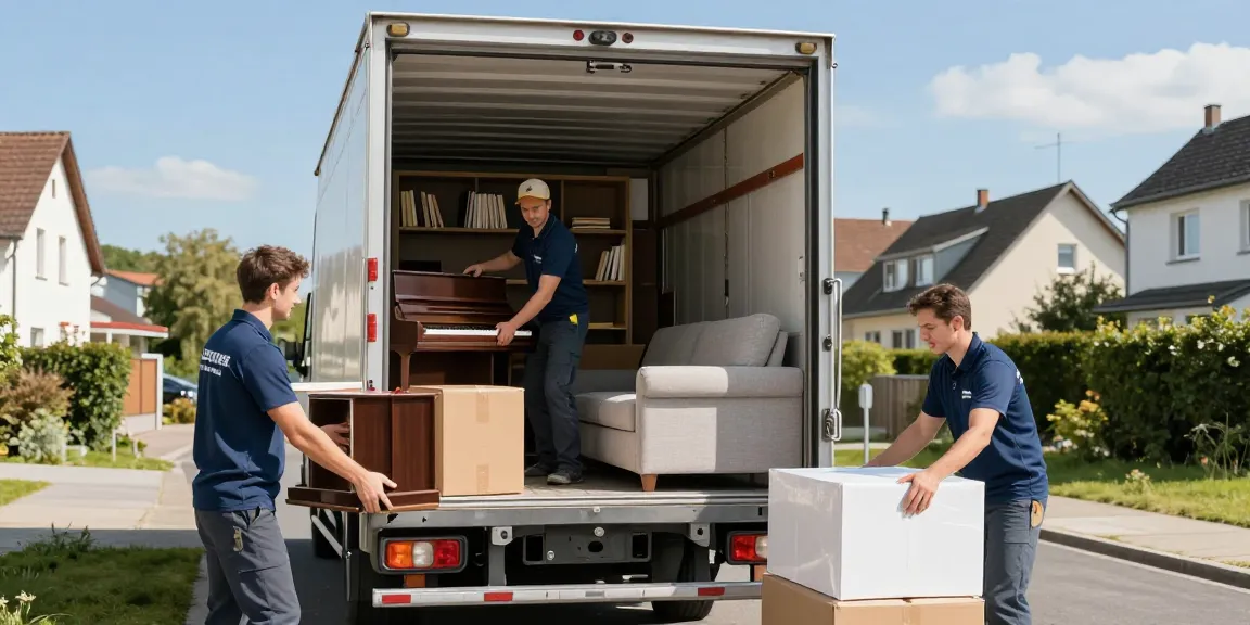 Umzugsunternehmen Ludwigshafen - Professionelles Team beim Umzug von Möbeln in die Umzugswagen.