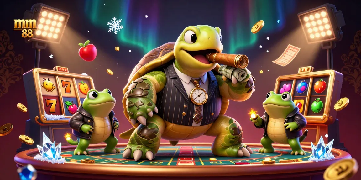 Engage with mm88 through an exciting 3D casino scene featuring characters and dynamic game elements.