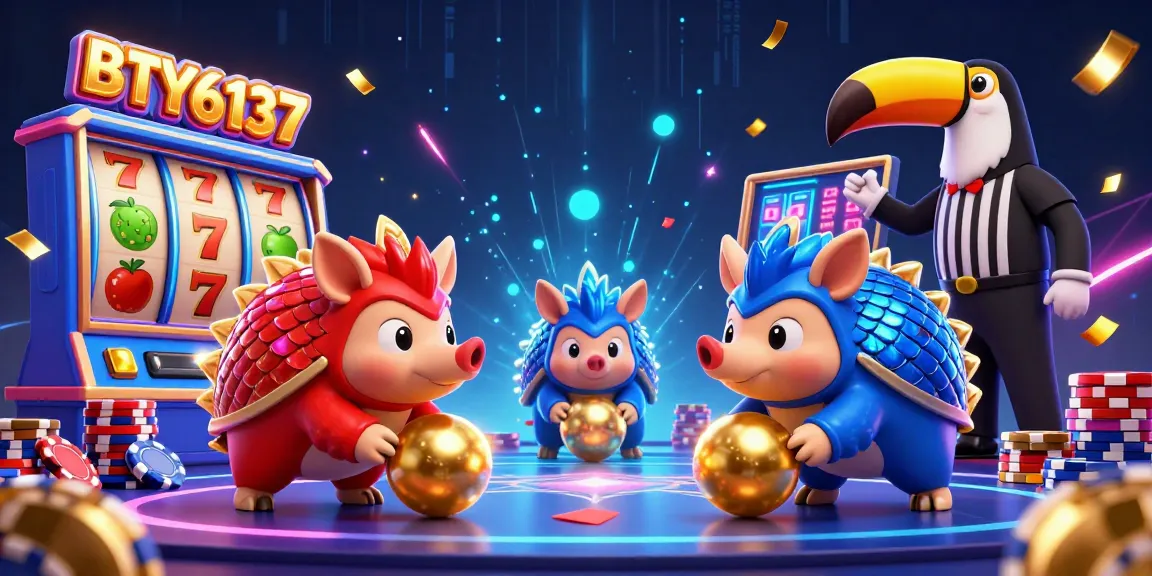 Engage with exciting slot action featuring rival pangolins and dynamic elements in BTY6137.