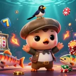 Engage in thrilling casino adventures with ok365 as 3D cartoon characters celebrate amidst vibrant gaming elements.