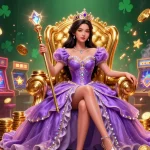 xx88 casino scene showcasing an elegant Asian woman with gaming elements, embodying vibrant casino excitement.