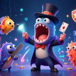Experience bắn cá đổi thưởng with an enchanting 3D illustration of sea creatures in action.