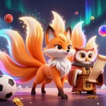 Play thrilling games at 98win with vibrant nine-tailed fox spirit and wise owl sage!