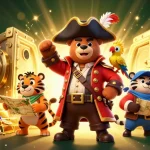 Experience thrilling gameplay with MK8's vibrant casino scene showcasing golden treasures and adventure.