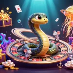Bet on the 92lottery with dynamic astronaut mice and a cosmic dealer amidst colorful gaming elements.