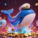Experience thrilling gaming at ee88 with vibrant 3D casino elements and playful marine characters.