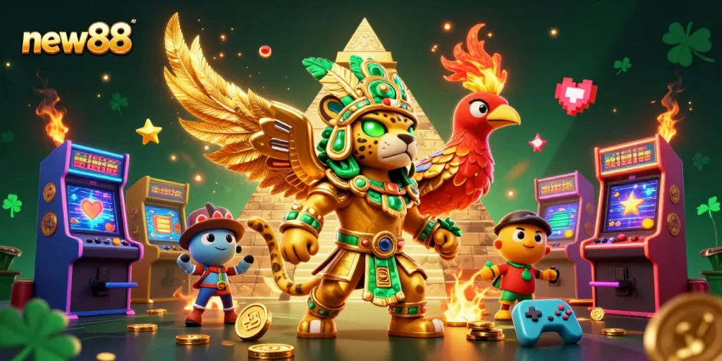 Experience thrilling action at new88 casino with vibrant gaming elements and captivating characters.