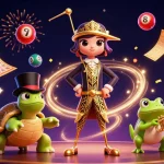 Experience the vibrant gameplay environment of fly 88 with colorful lottery elements and engaging characters.